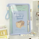 File Folders Transparent Macaron A4 File Bag Large Capacity Textbook Zipper Student Portable Thickened Waterproof Storage Bag - Image 4