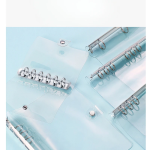 A5 A6 A7 B5 A4 Transparent Double Button Loose Leaf Binder Notebook Cover Note Book Journal Planner Office Stationery Supplies - Image 2