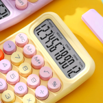 Cute Candy Color Calculator with Mechanical Keypad, 1pc 12-Digit Desktop Calculator for Office & School Stationery - Image 3