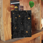 Golden Embossed Velvet Book Cover Protector Reusable Book Sleeve Hardcover Covers Dust Jacket Notebooks Writing Pads - Image 2