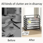 3 Tier Mesh Desk Organizers,Office Supplies Organizer,Desk Organizer Tray,File Storage,Mesh Paper Tray,File Organizer Tray - Image 5