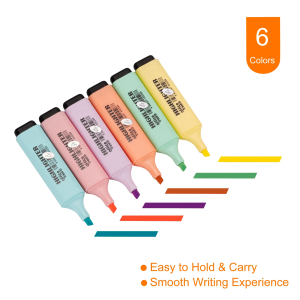 4/6 Pack Cute Highlighter Pen Quick Dry Broad Tip Underline Writing Marker Pens Highlighters School Supplies Stationery