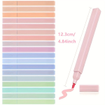 12pcs colorful Aesthetic Highlighters Cute Assorted Random Colors, No Bleed With Soft Tip Stationary Markers, For Students - Image 4