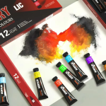 Professional Acrylic Paint Set 12/24 Colors 12ml/Tube Fabric Paint Waterproof Pigment Painting Set With Brush&Palette - Image 2