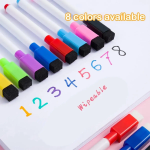8Pcs/Set Magnetic 8 Color Dry Erase Markers With Eraser Cap White Board Dry Erase Markers Classroom Wipe Pens For Office School - Image 2